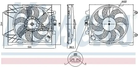 Lüfter, Motorkühlung 12 V NISSENS 85922 Bild Lüfter, Motorkühlung 12 V NISSENS 85922