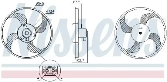 Lüfter, Motorkühlung 12 V NISSENS 85928 Bild Lüfter, Motorkühlung 12 V NISSENS 85928