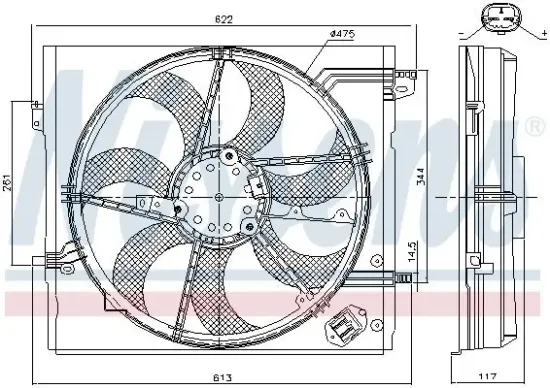 Lüfter, Motorkühlung 12 V NISSENS 85935 Bild Lüfter, Motorkühlung 12 V NISSENS 85935