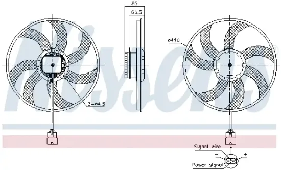 Lüfter, Motorkühlung 12 V NISSENS 85940 Bild Lüfter, Motorkühlung 12 V NISSENS 85940