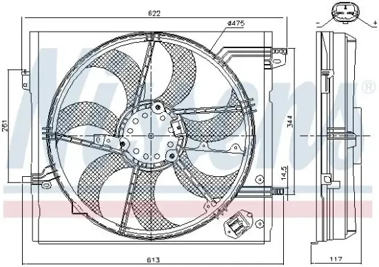 Lüfter, Motorkühlung 12 V NISSENS 85946 Bild Lüfter, Motorkühlung 12 V NISSENS 85946