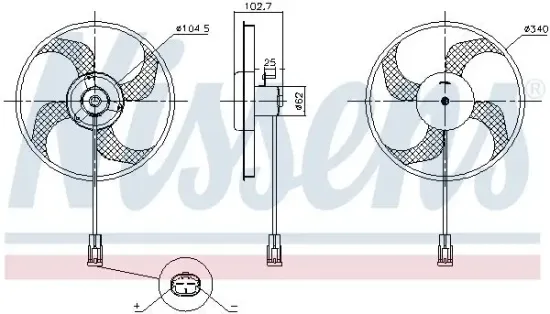 Lüfter, Motorkühlung 12 V NISSENS 85947 Bild Lüfter, Motorkühlung 12 V NISSENS 85947