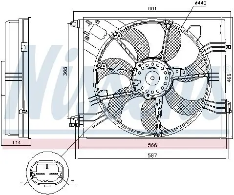 Lüfter, Motorkühlung 12 V NISSENS 85948 Bild Lüfter, Motorkühlung 12 V NISSENS 85948