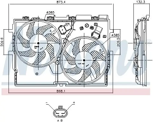 Lüfter, Motorkühlung 12 V NISSENS 85958 Bild Lüfter, Motorkühlung 12 V NISSENS 85958