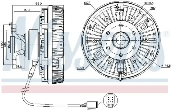 Innenraumgebläse 12 V 12 V NISSENS 87032 Bild Innenraumgebläse 12 V 12 V NISSENS 87032