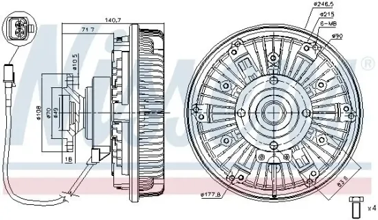 Innenraumgebläse 12 V 12 V NISSENS 87033 Bild Innenraumgebläse 12 V 12 V NISSENS 87033
