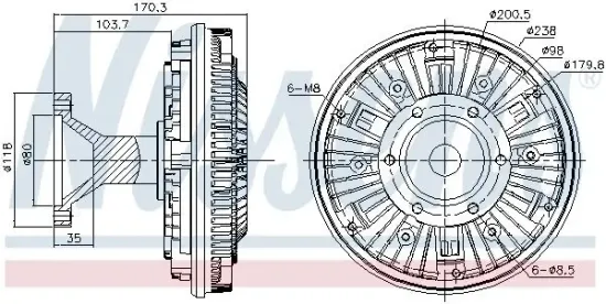 Innenraumgebläse 12 V 12 V NISSENS 87076 Bild Innenraumgebläse 12 V 12 V NISSENS 87076