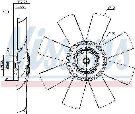 Innenraumgebläse 12 V 12 V NISSENS 87077 Bild Innenraumgebläse 12 V 12 V NISSENS 87077