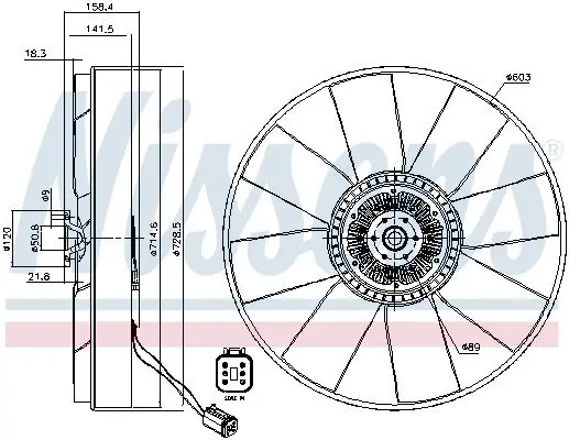 Innenraumgebläse 12 V 12 V NISSENS 87080 Bild Innenraumgebläse 12 V 12 V NISSENS 87080