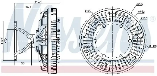 Innenraumgebläse 12 V 12 V NISSENS 87080 Bild Innenraumgebläse 12 V 12 V NISSENS 87080