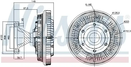 Innenraumgebläse 12 V 12 V NISSENS 87082 Bild Innenraumgebläse 12 V 12 V NISSENS 87082