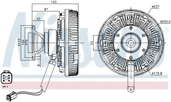 Innenraumgebläse 12 V 12 V NISSENS 87128 Bild Innenraumgebläse 12 V 12 V NISSENS 87128