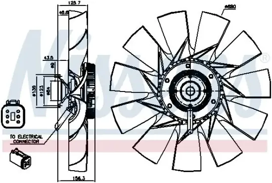 Innenraumgebläse 12 V 12 V NISSENS 87143 Bild Innenraumgebläse 12 V 12 V NISSENS 87143