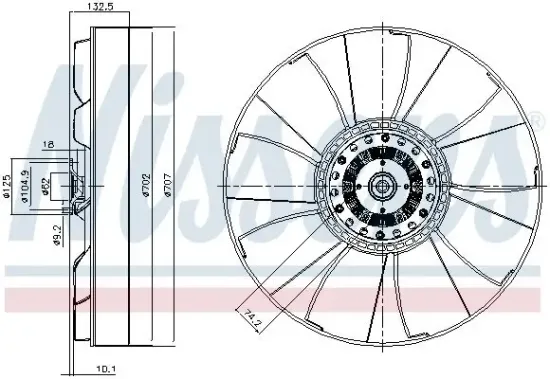Innenraumgebläse 12 V 12 V NISSENS 87170 Bild Innenraumgebläse 12 V 12 V NISSENS 87170