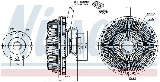 Innenraumgebläse 12 V 12 V NISSENS 87188 Bild Innenraumgebläse 12 V 12 V NISSENS 87188