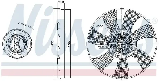 Kupplung, Kühlerlüfter NISSENS 86217 Bild Kupplung, Kühlerlüfter NISSENS 86217