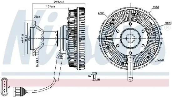 Innenraumgebläse 12 V 12 V NISSENS 87234 Bild Innenraumgebläse 12 V 12 V NISSENS 87234