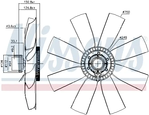 Innenraumgebläse 12 V 12 V NISSENS 87243 Bild Innenraumgebläse 12 V 12 V NISSENS 87243