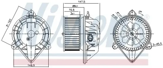 Innenraumgebläse 12 V NISSENS 87024 Bild Innenraumgebläse 12 V NISSENS 87024