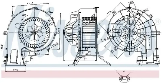 Innenraumgebläse 12 V NISSENS 87025 Bild Innenraumgebläse 12 V NISSENS 87025