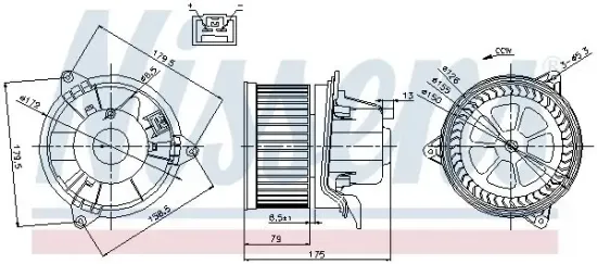 Innenraumgebläse 12 V NISSENS 87027 Bild Innenraumgebläse 12 V NISSENS 87027