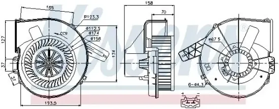 Innenraumgebläse 12 V NISSENS 87028 Bild Innenraumgebläse 12 V NISSENS 87028