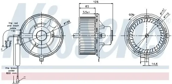 Innenraumgebläse 12 V NISSENS 87031 Bild Innenraumgebläse 12 V NISSENS 87031