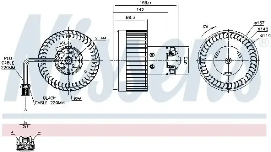 Innenraumgebläse 12 V NISSENS 87036 Bild Innenraumgebläse 12 V NISSENS 87036
