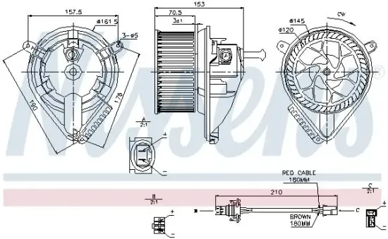 Innenraumgebläse 12 V NISSENS 87039 Bild Innenraumgebläse 12 V NISSENS 87039