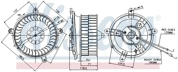 Innenraumgebläse 12 V NISSENS 87041