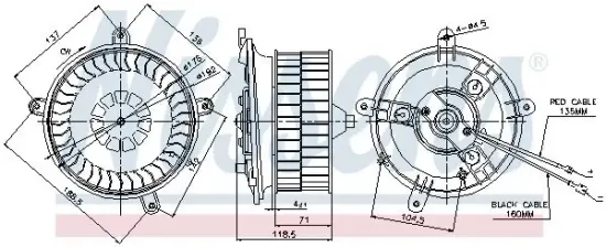 Innenraumgebläse 12 V NISSENS 87041 Bild Innenraumgebläse 12 V NISSENS 87041