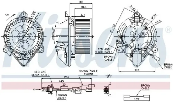 Innenraumgebläse 12 V NISSENS 87042 Bild Innenraumgebläse 12 V NISSENS 87042