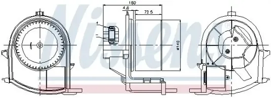 Innenraumgebläse 12 V NISSENS 87047 Bild Innenraumgebläse 12 V NISSENS 87047