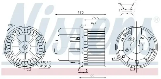 Innenraumgebläse 12 V NISSENS 87061 Bild Innenraumgebläse 12 V NISSENS 87061