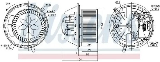Innenraumgebläse 12 V NISSENS 87062 Bild Innenraumgebläse 12 V NISSENS 87062