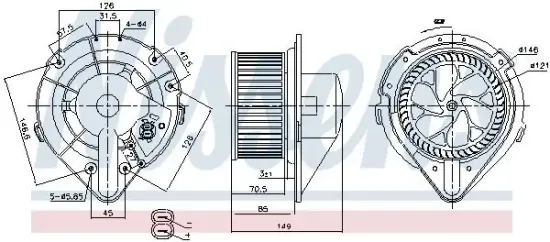 Innenraumgebläse 12 V NISSENS 87064 Bild Innenraumgebläse 12 V NISSENS 87064
