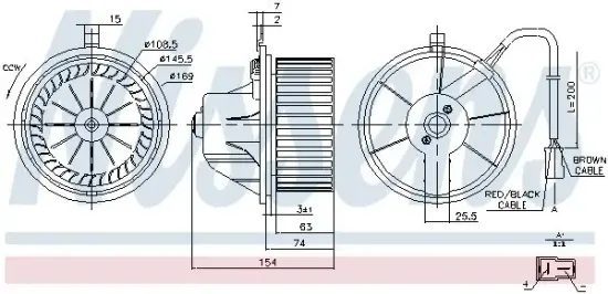 Innenraumgebläse 12 V NISSENS 87068 Bild Innenraumgebläse 12 V NISSENS 87068