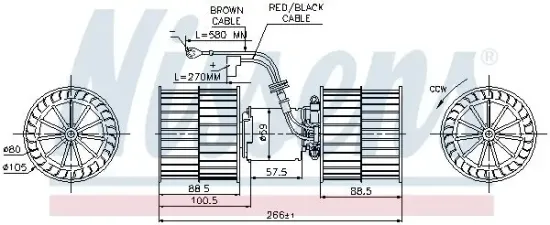 Innenraumgebläse 12 V NISSENS 87071 Bild Innenraumgebläse 12 V NISSENS 87071