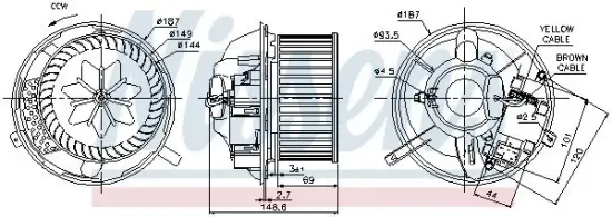 Innenraumgebläse 12 V NISSENS 87072 Bild Innenraumgebläse 12 V NISSENS 87072