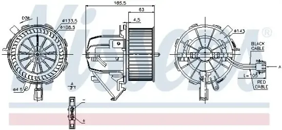 Innenraumgebläse 12 V NISSENS 87075 Bild Innenraumgebläse 12 V NISSENS 87075