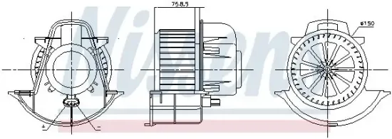 Innenraumgebläse 12 V NISSENS 87076 Bild Innenraumgebläse 12 V NISSENS 87076