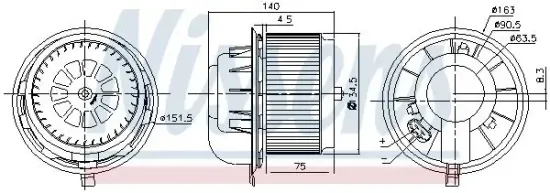Innenraumgebläse 12 V NISSENS 87077 Bild Innenraumgebläse 12 V NISSENS 87077