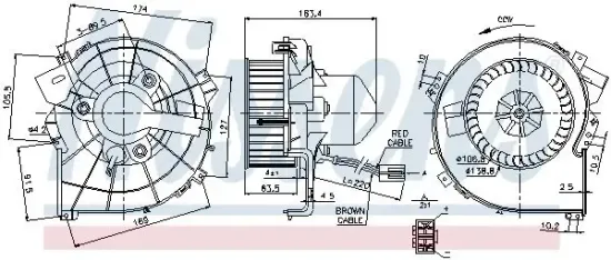 Innenraumgebläse 12 V NISSENS 87080 Bild Innenraumgebläse 12 V NISSENS 87080