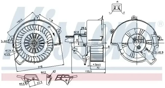 Innenraumgebläse 12 V NISSENS 87083 Bild Innenraumgebläse 12 V NISSENS 87083