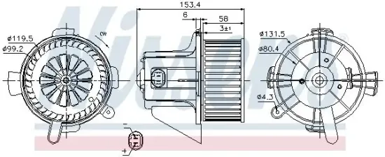 Innenraumgebläse 12 V NISSENS 87090 Bild Innenraumgebläse 12 V NISSENS 87090