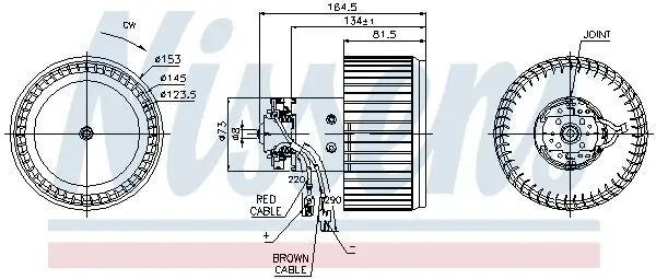 Innenraumgebläse 12 V NISSENS 87093