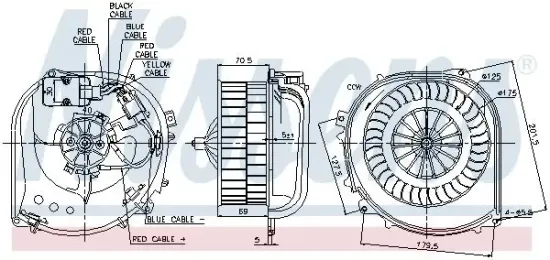 Innenraumgebläse 12 V NISSENS 87100 Bild Innenraumgebläse 12 V NISSENS 87100