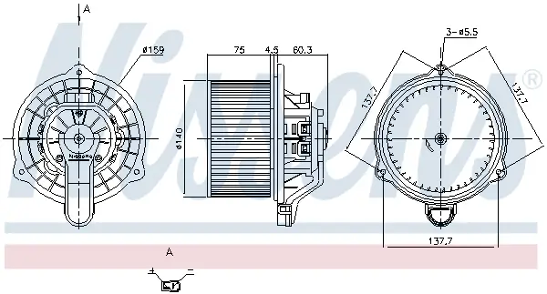 Innenraumgebläse 12 V NISSENS 871012