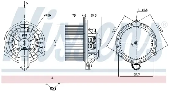 Innenraumgebläse 12 V NISSENS 871012 Bild Innenraumgebläse 12 V NISSENS 871012