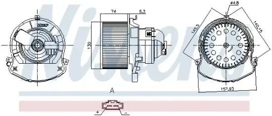 Innenraumgebläse 12 V NISSENS 871024 Bild Innenraumgebläse 12 V NISSENS 871024